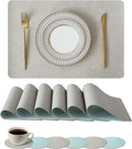 Leetaltree Reversible Faux Leather Placemats and Coasters Set of 12, 12x17 Inch by Leetaltree-ArtatEveryTable