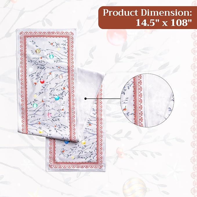 Maison d' Hermine Table Runner 100% Cotton 14.50" x 108" | Table Runners 108 - Image 7