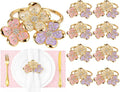 Flower Napkin Rings Set of 8, European Palace-Style Glaze, High-Temperature by Unknown