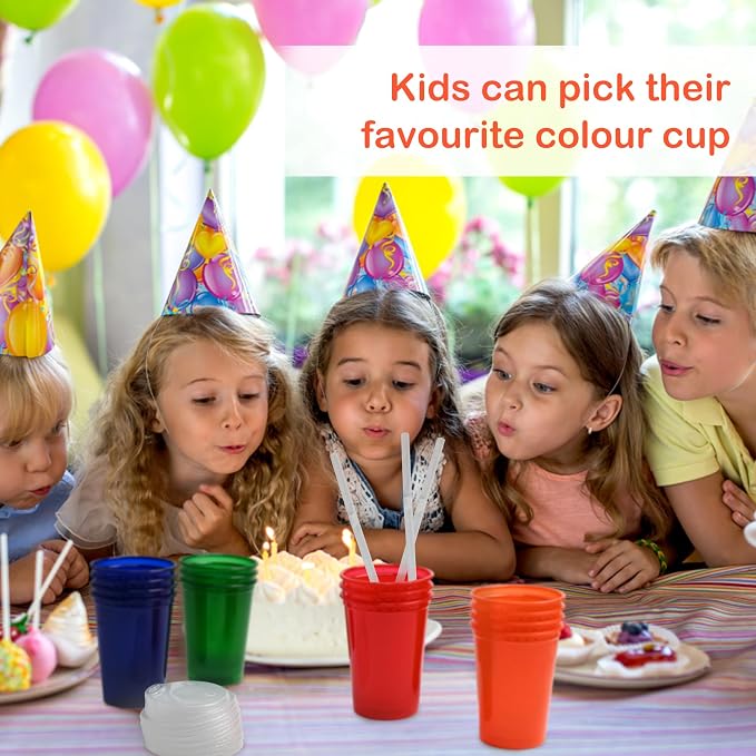 L LIKED 40 Pack 12oz Kids Cups, Spill Proof Party Cups - Image 6