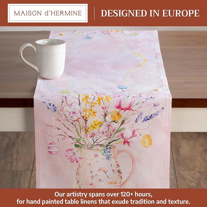 Maison d' Hermine Table Runner 100% Cotton 14.50" x 72" | Table Runners 72 - Image 2