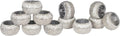 Lightnpro Beaded Napkin Ring Set of 12 - Elegant Decorative Napkin Holder for Dining Table Decor, Weddings, Banquets, Birthday Parties, Thanksgiving, Special Occasion, Holiday & Everyday Use - Silver