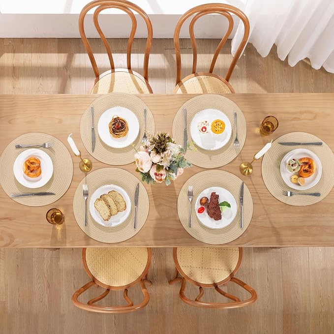 SHACOS 15 inch Round Placemats Set of 8 - Image 2
