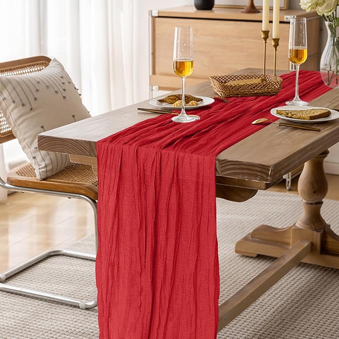 12 Pack Cheesecloth Table Runner 10Ft Christmas Gauze Boho Table Runners - Image 3