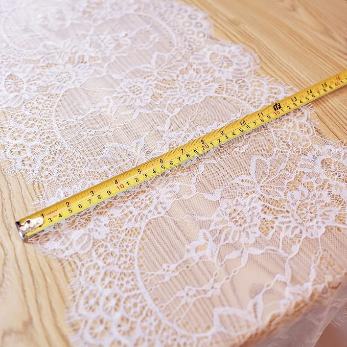 5 pcs White Lace Table Runner 14 x 120 Inch Vintage Rustic Table Runner - Image 7
