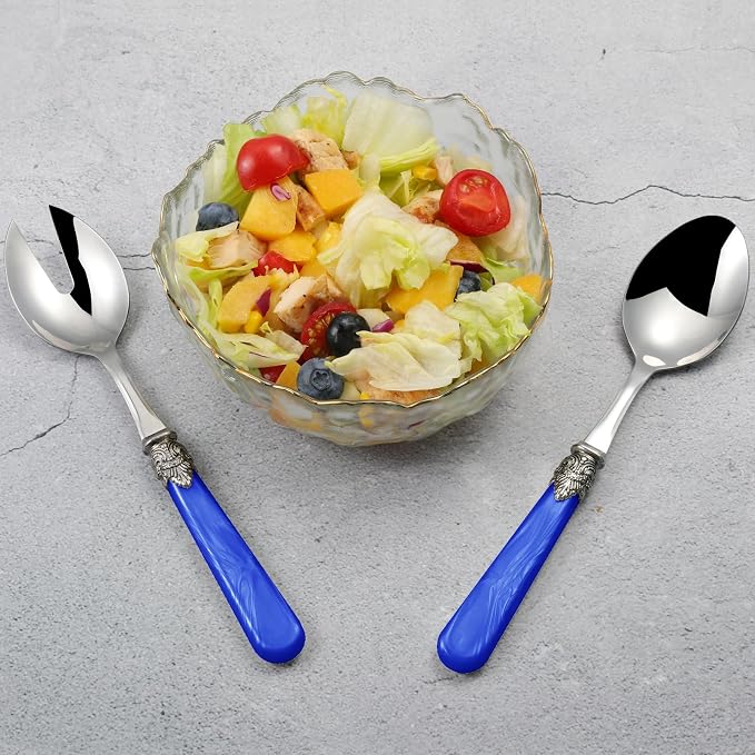 2-piece Salad Servers Stainless Steel Salad Serving Set Salad Fork and Spoon - Image 4