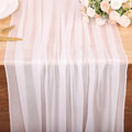 10FT White Chiffon Table Runner 30x120 Inches Romantic Sheer Table Runner Boho by SAJOO