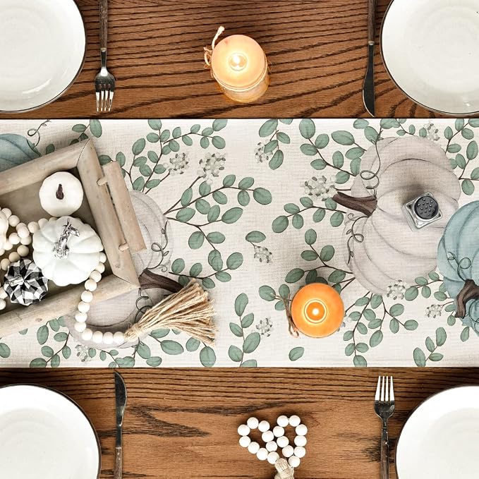 Artoid Mode 210 GSM Fall Table Runner 13x72 Inch Home Party Decor | Pumpkins - Image 4