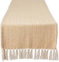 DII Woven Basic Tabletop Collection, Chevron Table Runner, Honey Gold by DII