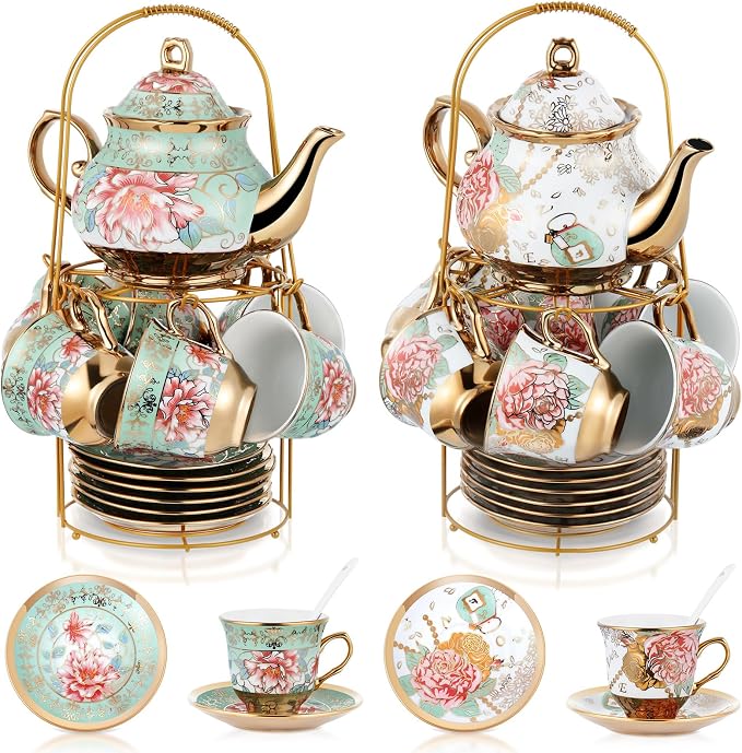 Zhehao 40 Pcs Porcelain Tea Set by Zhehao