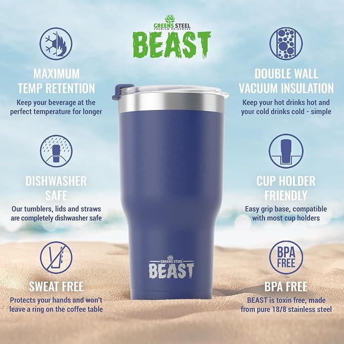 Beast 20 oz Tumbler Stainless Steel Vacuum Insulated Coffee Ice Cup Double Wall - Image 6