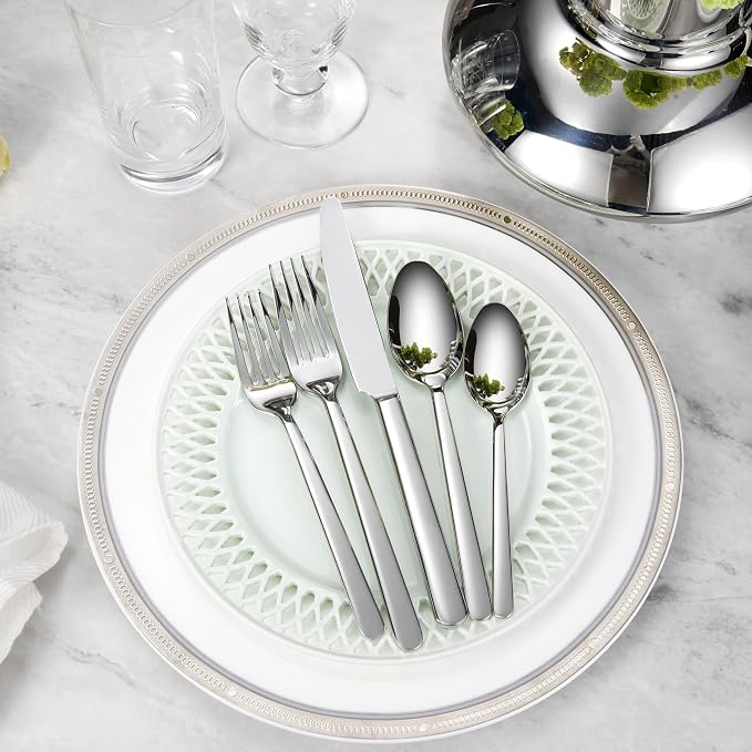 Premium Aline 4-Piece 7.4-Inch Dinner Spoon Set | 18/10 Stainless Steel Dinner - Image 6