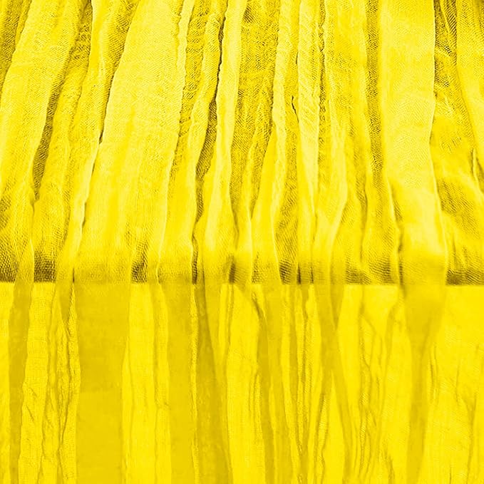 6 Pack Yellow Cheesecloth Table Runner 35x120 Inch 10Ft Rustic Gauze Cheese - Image 5