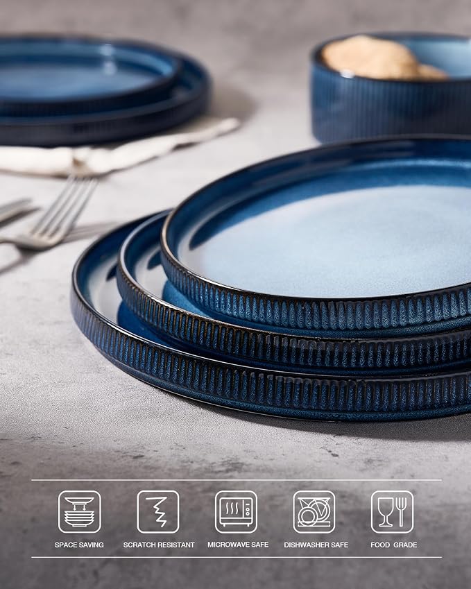 famiware Star Dinner Plates for 6, 10 inches Plate Set, Scratch Resistant - Image 4
