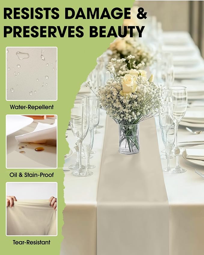 Pureegg Plastic Table Runners Disposable 12 Pack, 14 x 108 Inch Table Runner - Image 3