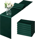 Horbaunal 6 Pack Satin Runners 12 x 108 Inch, Forest Green | Bright Silky by Horbaunal