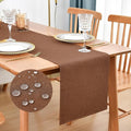 Faux Linen Table Runner Water Resistant 13 x 48 in, Coffee Table Runner by Nacuci