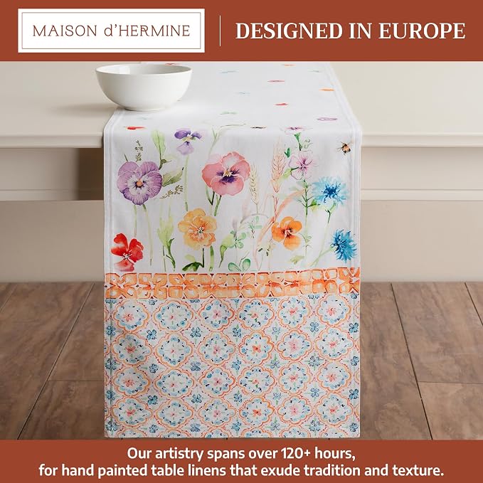 Maison d' Hermine Table Runner 100% Cotton 14.50" x 108" | Table Runners 108 - Image 2