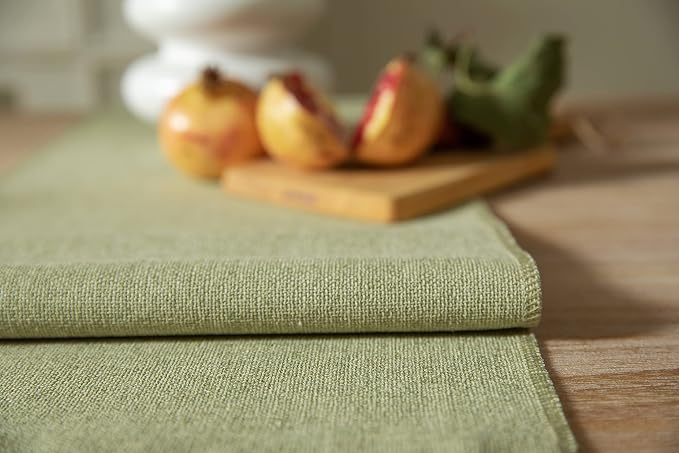 Sage Green Table Runners 36 Inches Long, Burlap Linen Style Rustic Farmhouse - Image 5