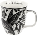 Karma Gifts 14 oz Black and White Boho Mug Hummingbird by KarmaGifts
