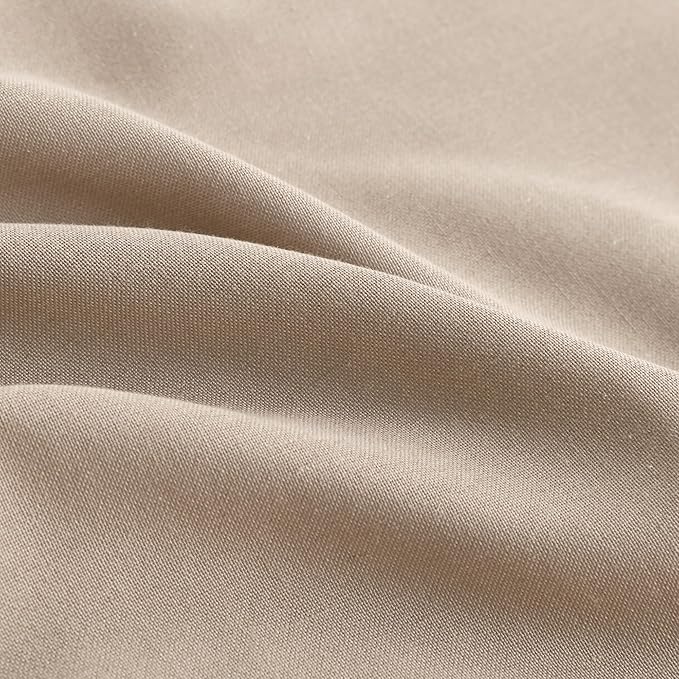 Beige Linen Table Cloths for 4 Ft Rectangle Tables Farmhouse Modern Neutral Fabric Tablecloth Kitchen Dining Room Decoration Table Cover for 4 Foot Tables Holiday Party Dinner 60x70 Inch