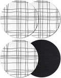 Modern Minimalist Lines Coasters Set of 4, Absorbent Coasters by Unknown