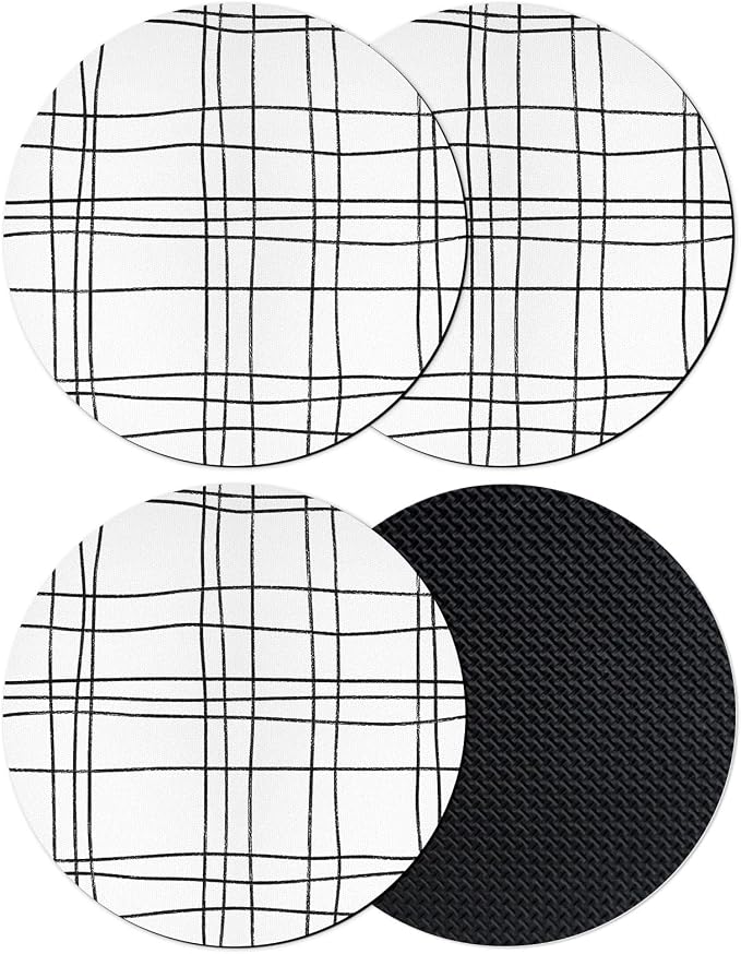 Modern Minimalist Lines Coasters Set of 4, Absorbent Coasters by Unknown
