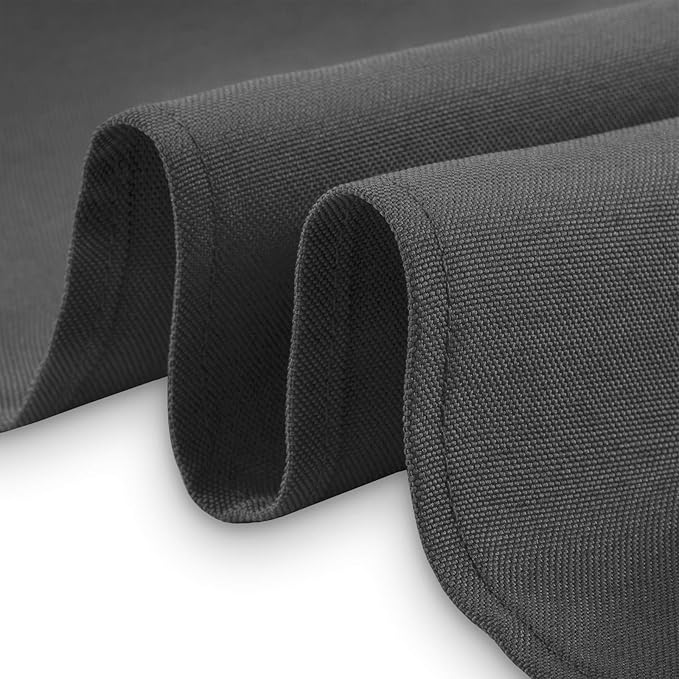Lann's Linens - 60" x 102" Premium Tablecloth for Wedding/Banquet/Restaurant - Rectangular Polyester Fabric Table Cloth - Dark Gray