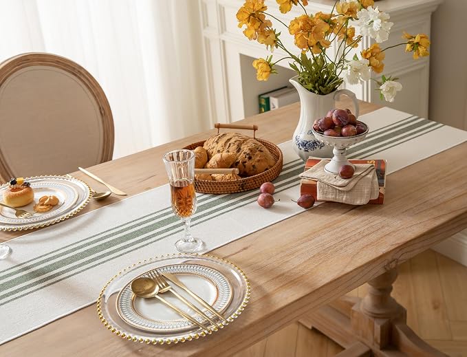 Boho Table Runner for Modern Farmhouse Decor, Dining Table décor 13 x 90 Inch - Image 3