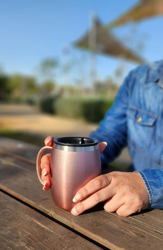 Stainless Steel Insulated Coffee Mugs Set of 2 – Double Wall Coffee Cups - Image 4