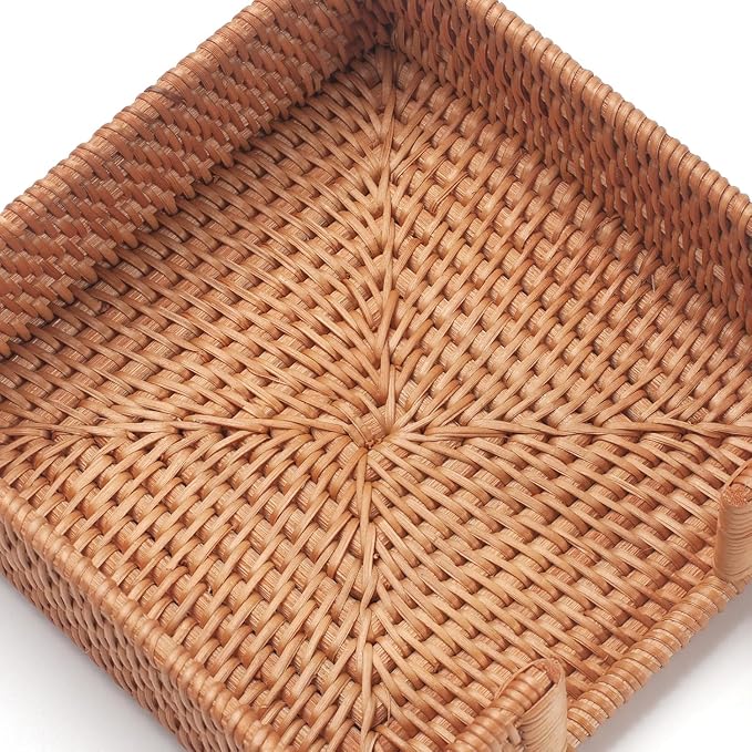 2 Pack Rattan Napkin Holder Square, Napkin Holders - Image 7