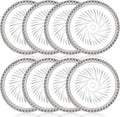 AVLA 8 Pack Crystal Drink Coasters, Glass Round Cup Mat, Dining Room, Coffee by AVLA