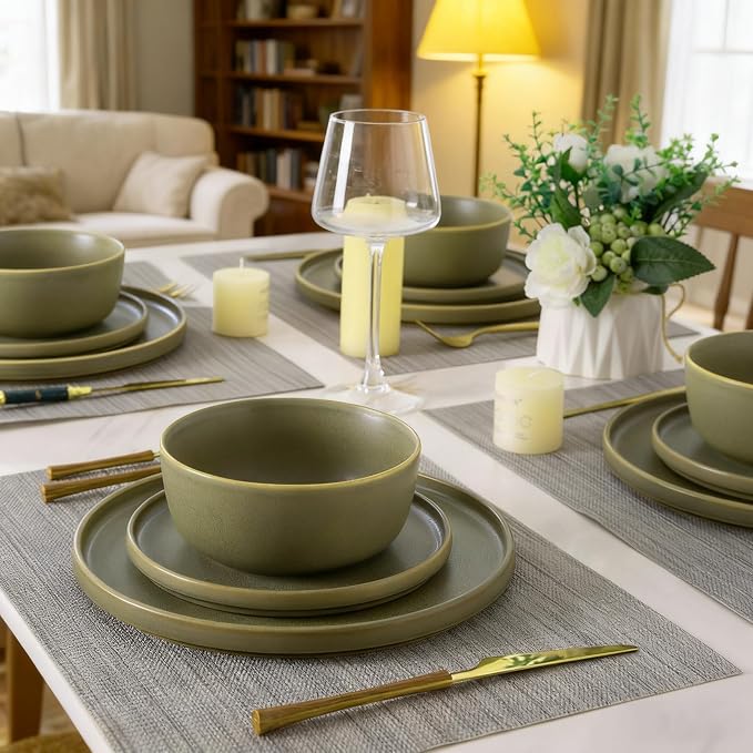 AmorArc Stoneware Cereal Bowls Set of 6, 26oz Soup Ceramic Bowls Set | Modern - Image 5