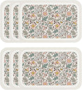 ISAENNE French Floral Rectangle PVC Placemats Set of 6, Waterproof and Heat-Resistant Place Mat,Decoration for Kitchen, Dining, Party,Holiday, New Year,12"*17"
