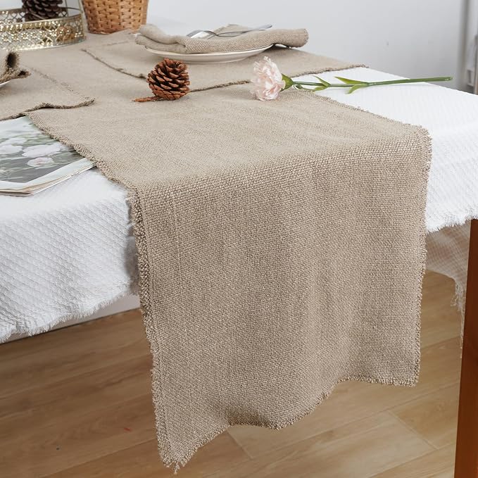 100% Pure Linen Table Runner 72 Inches Long-Super Thick Noble Cloth Dining - Image 2