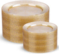 200 Pcs Gold Glitter Plastic Plates by I00000