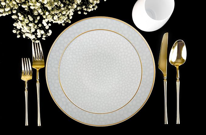 PLASTICPRO 32 Piece Combo Plates Set includes 16-7'' inch Plate & 16-10'' inch - Image 5