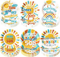 Gerrii 60 Pcs Here Comes the Son Baby Shower Party Plates Boho7 Inch Sun by Gerrii