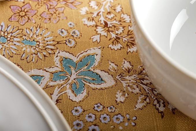 Maison d' Hermine Table Cloth Square Table 100% Cotton 60 x 60 Inches Tablecloth Reusable Decorative for Dining Room Farmhouse Home Valentines Day Decorations Spring Summer - Marquise