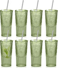 8 Set 20oz Vintage Plastic Tumbler by Unknown