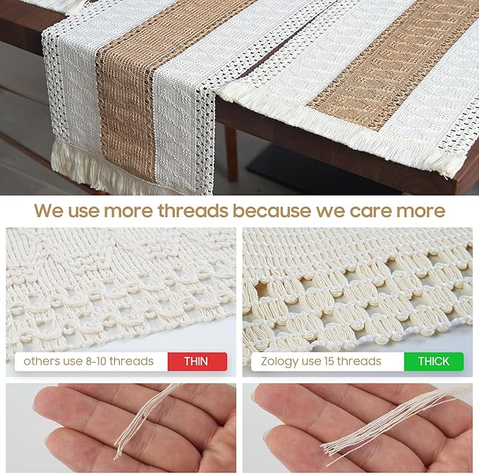 Placemats Set of 6, Natural Round Placemats - Image 5