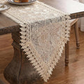 SIOLOC Champagne Lace Table Runner 14 x 72 Inch, Premium Embroidered Floral by HEALTHYCOMFORTLIFE