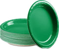 Disposable Paper Plates Green, 7 Inch Paper Dessert Plates, Strong and Sturdy Disposable Plate for Party, Dinner, Holiday, Picnic, or Travel Party Plate, Pack of 50