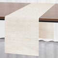 Myir JUN White Table Runner Home Decor Dining Table Runners | Vinyl Table by MyirJUN