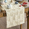Artoid Mode Beige Soft Faux Fur Pumpkins Fall Table Runner 13x72 Inch | by ArtoidMode