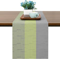 Table Runner 53 Inches Long, Vinyl Woven Farmhouse Table Runners | Washable by Chitomars
