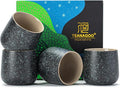 TEANAGOO Japanese Tea Cups Set of 4pcs, 6.9oz/205ml Elegant Ceramic Matcha Cups by TEANAGOO