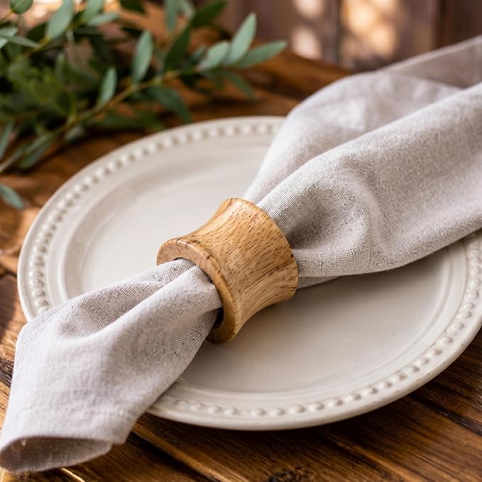 Wooden Napkin Rings, farmhouse or boho décor, Thanksgiving, handcrafted artisan - Image 6