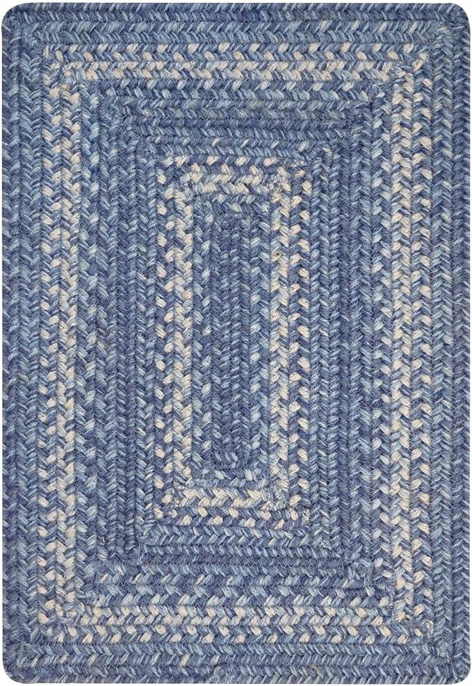 Homespice Denim Dining Placemats, Country Coastal Decor, Set of 6, Blue - 13x19 Rectangle Table Mats - Vibrant Colors, Durable, Easy to Clean and Protects Furniture
