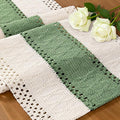 Ivory & Sage Boho Table Runner Macrame Woven Table Runner 12x72 Inch | Small by MLMC
